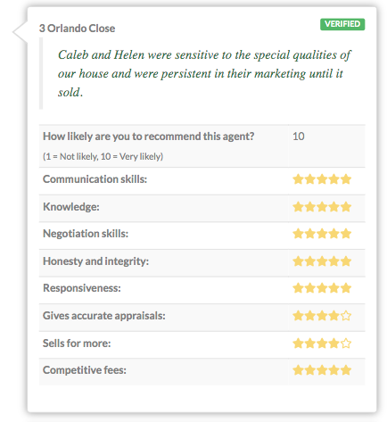 Real Estate Agent Reviews